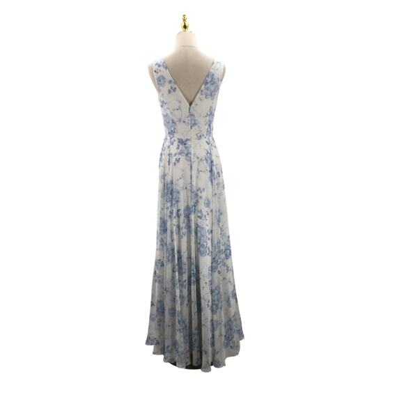 AW BRIDAL 4 S Blue Botanical Floral Petronilla formal party maxi dress NEW B147 - Picture 4 of 9